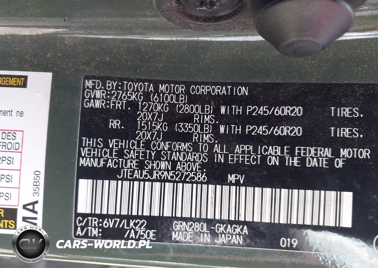 2022 Toyota 4Runner Trd Sport VIN:JTEAU5JR9N5272586 - 9