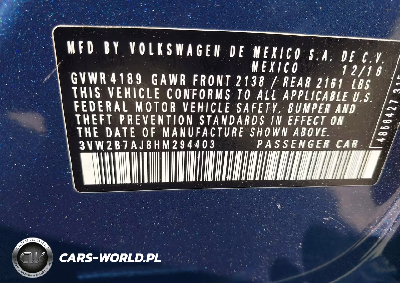 2017 Volkswagen Jetta 1.4T S VIN:3VW2B7AJ8HM294403 - 9