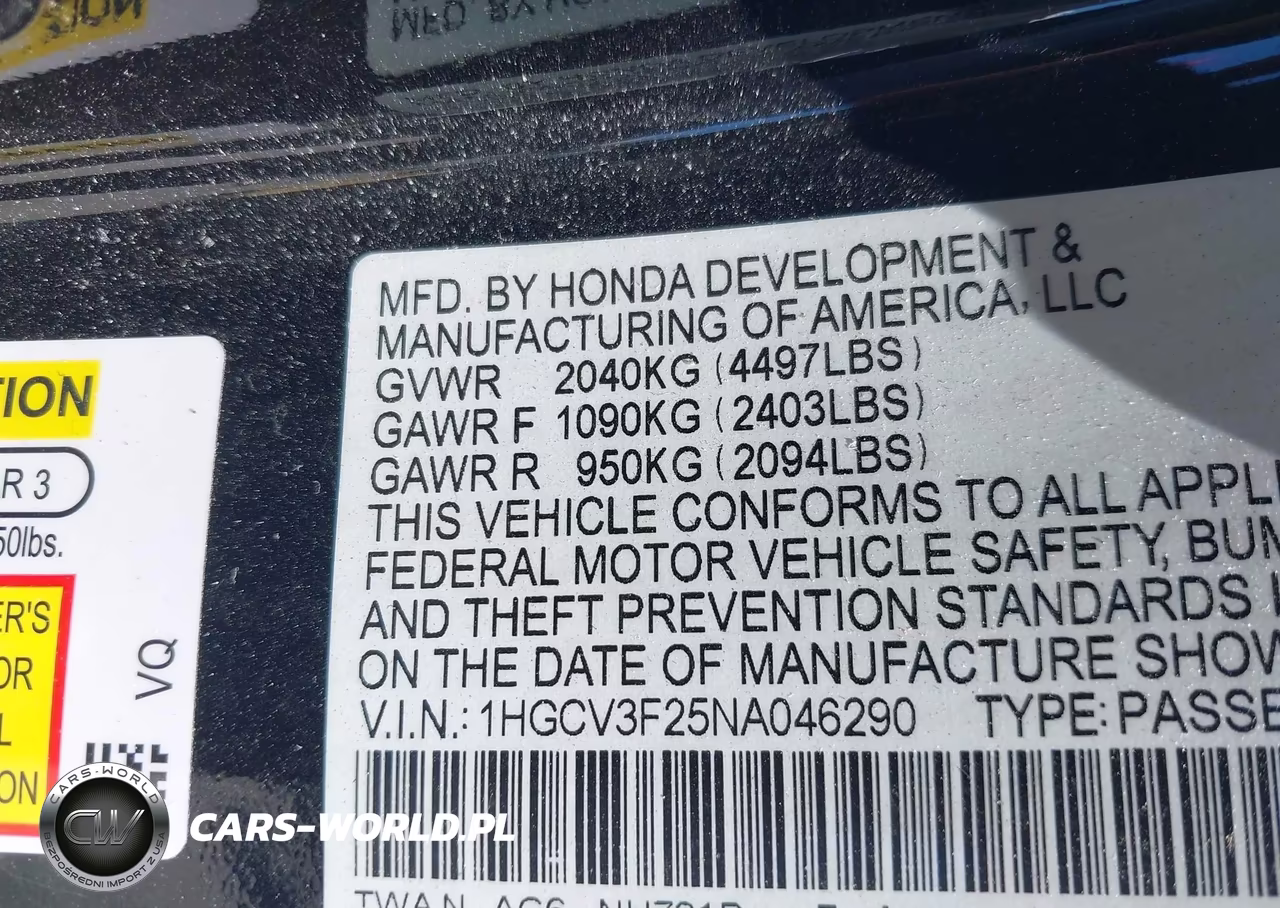 2022 Honda Accord Hybrid Sport VIN:1HGCV3F25NA046290 - 9