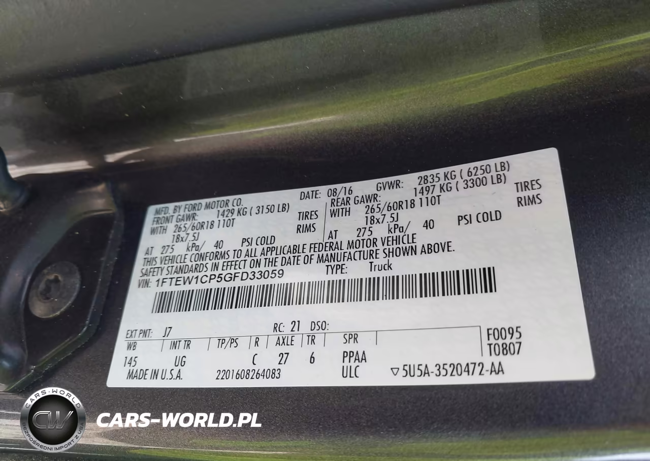 2016 Ford F-150 Xlt VIN:1FTEW1CP5GFD33059 - 9