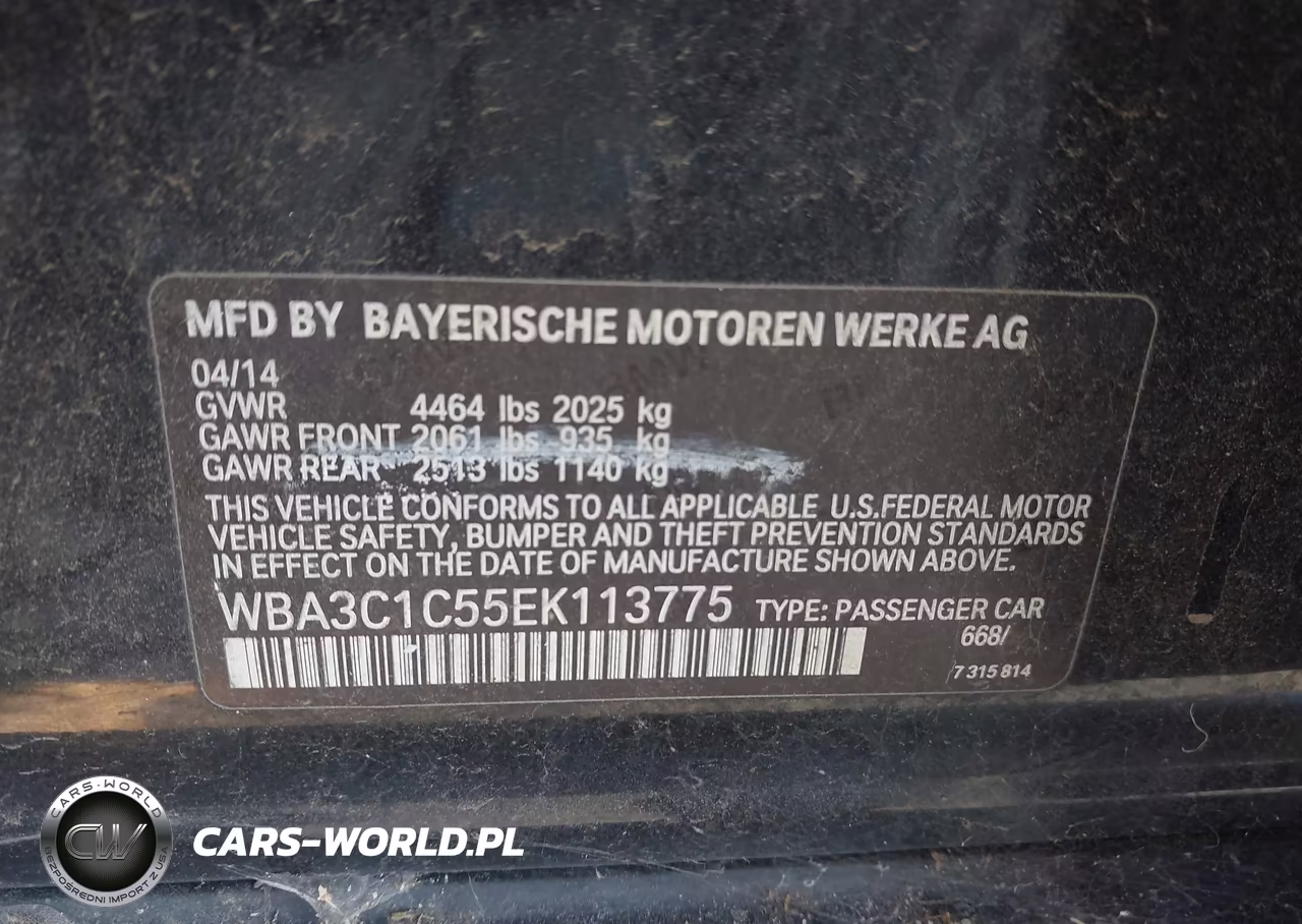 2014 BMW 328I VIN:WBA3C1C55EK113775 - 9