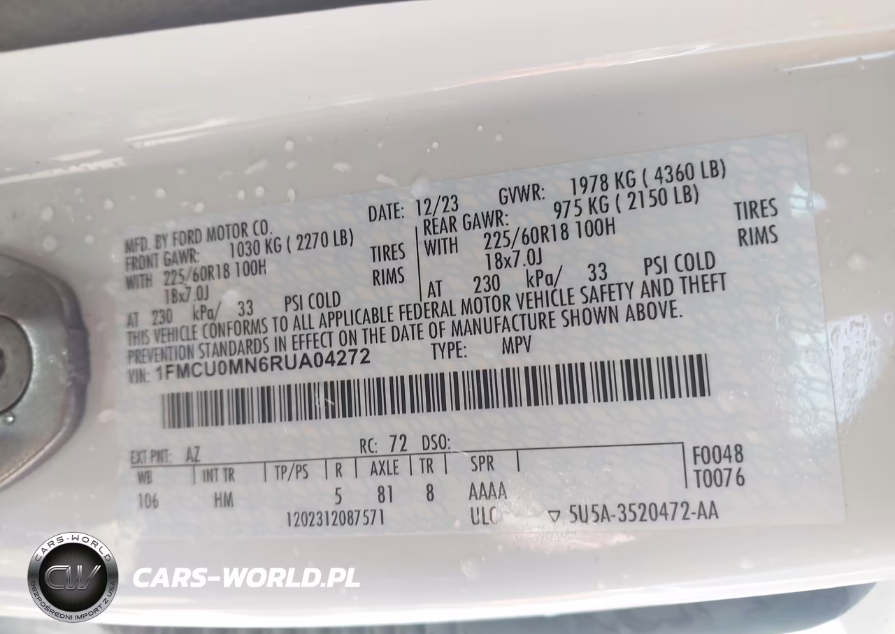 2024 Ford Escape St-Line VIN:1FMCU0MN6RUA04272 - 9