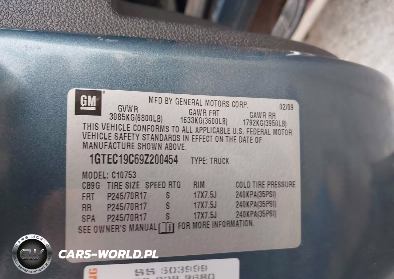 2009 GMC Sierra 1500 Sl VIN:1GTEC19C69Z200454 - 9