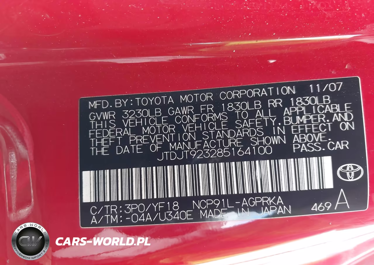 2008 Toyota Yaris S VIN:JTDJT923285164100 - 9