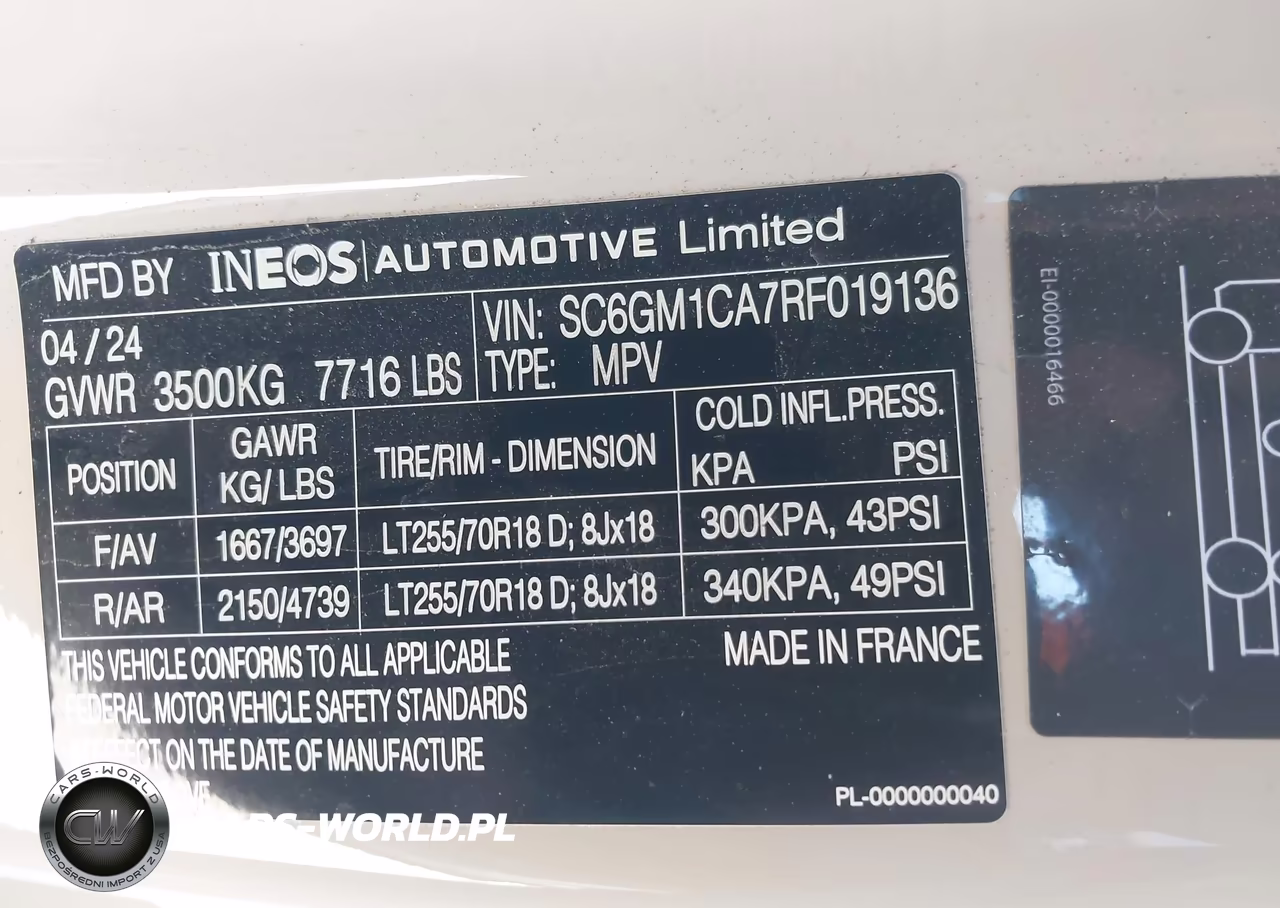 2024 Ineos Grenadier Fieldmaster Edition-Trialmaster Edition VIN:SC6GM1CA7RF019136 - 9