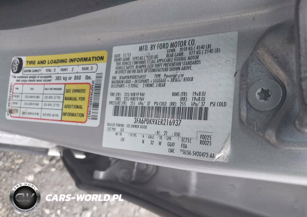 2014 Ford Fusion Titanium VIN:3FA6P0K9XER216937 - 9