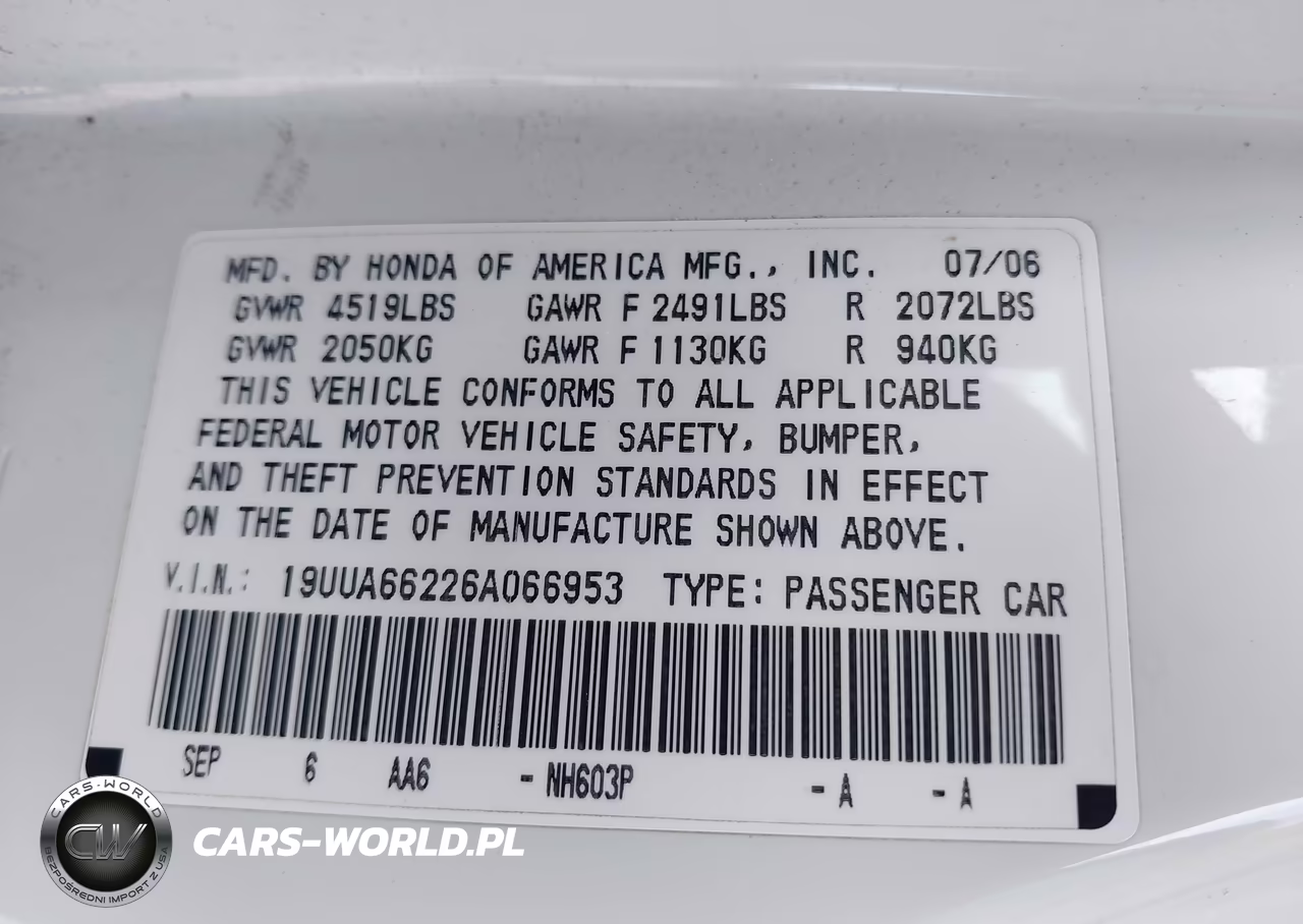 2006 Acura Tl VIN:19UUA66226A066953 - 9