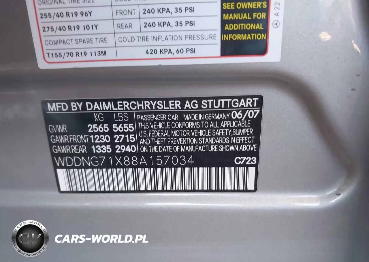 2008 Mercedes-Benz S 550 VIN:WDDNG71X88A157034 - 9