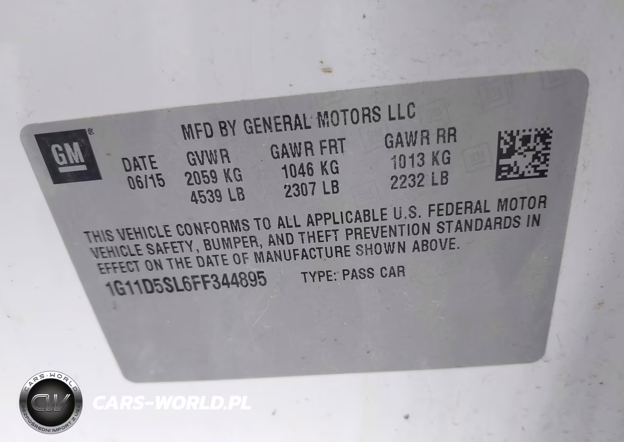2015 Chevrolet Malibu 2Lt VIN:1G11D5SL6FF344895 - 9