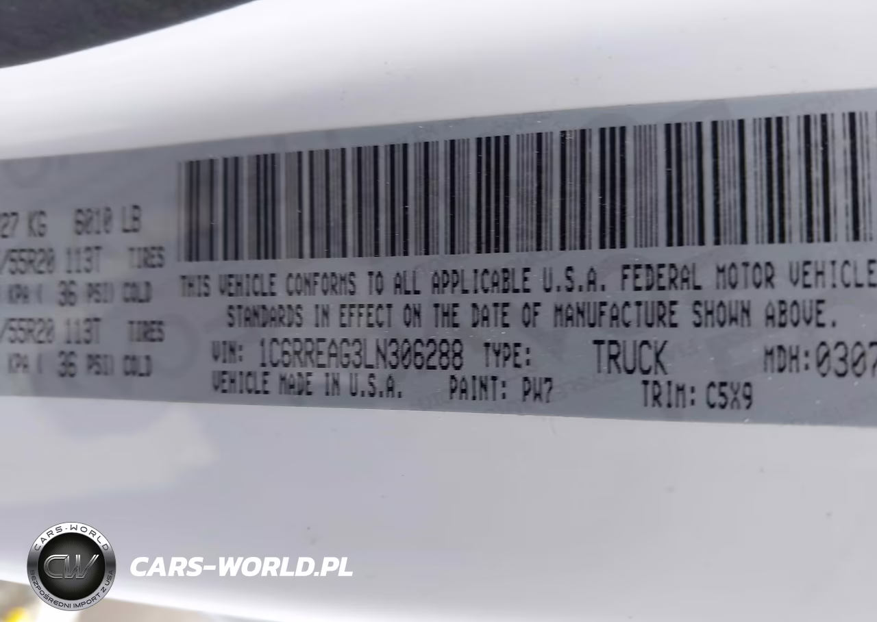 2020 Ram 1500 Hfe 4X2 6'4 Box VIN:1C6RREAG3LN306288 - 9