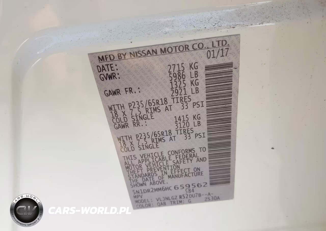 2017 Nissan Pathfinder Sl VIN:5N1DR2MM6HC659562 - 9