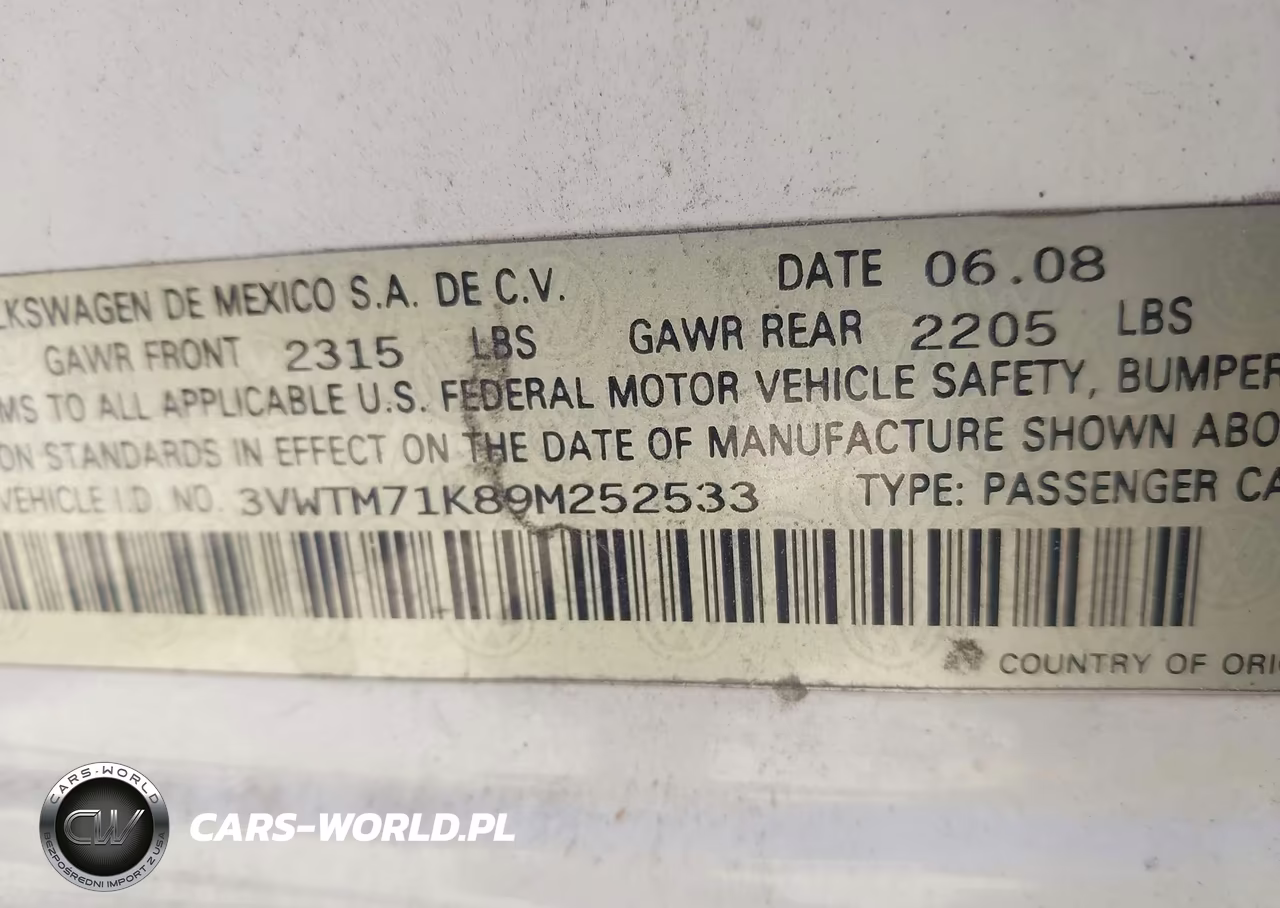 2009 Volkswagen Jetta 2.5L Se VIN:3VWTM71K89M252533 - 9