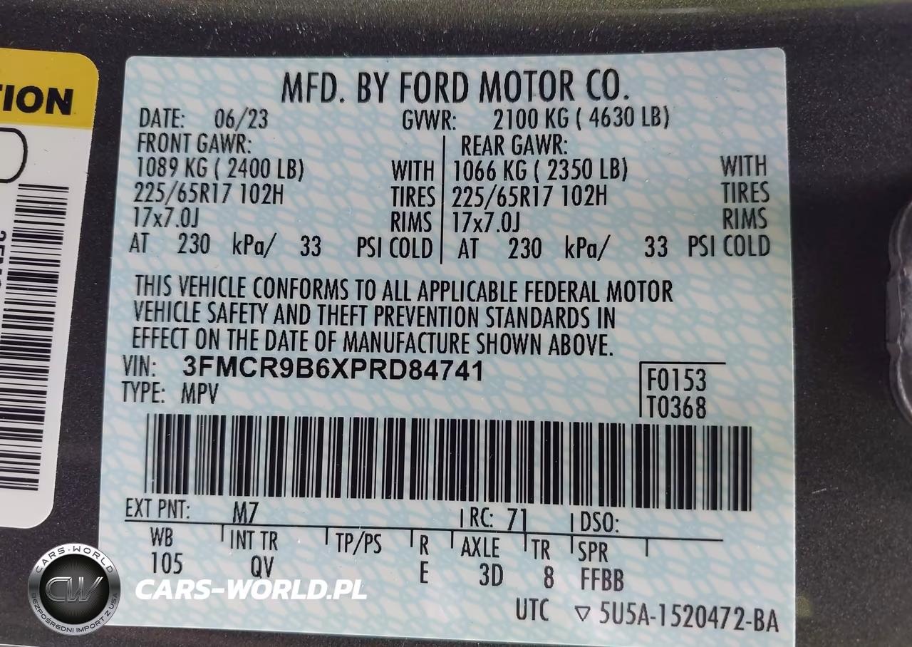 2023 Ford Bronco Sport Big Bend VIN:3FMCR9B6XPRD84741 - 9