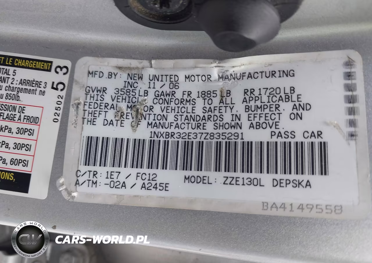 2007 Toyota Corolla S VIN:1NXBR32E37Z835291 - 9