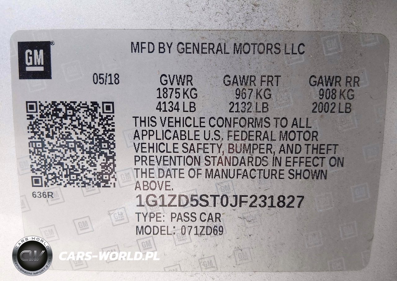 2018 Chevrolet Malibu Lt VIN:1G1ZD5ST0JF231827 - 9