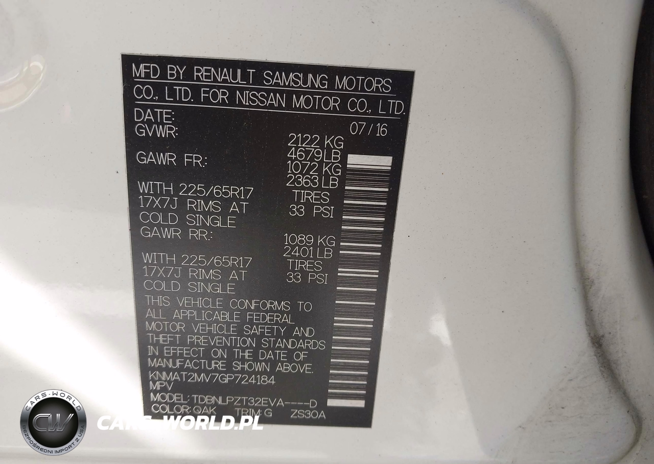 2016 Nissan Rogue S VIN:KNMAT2MV7GP724184 - 9