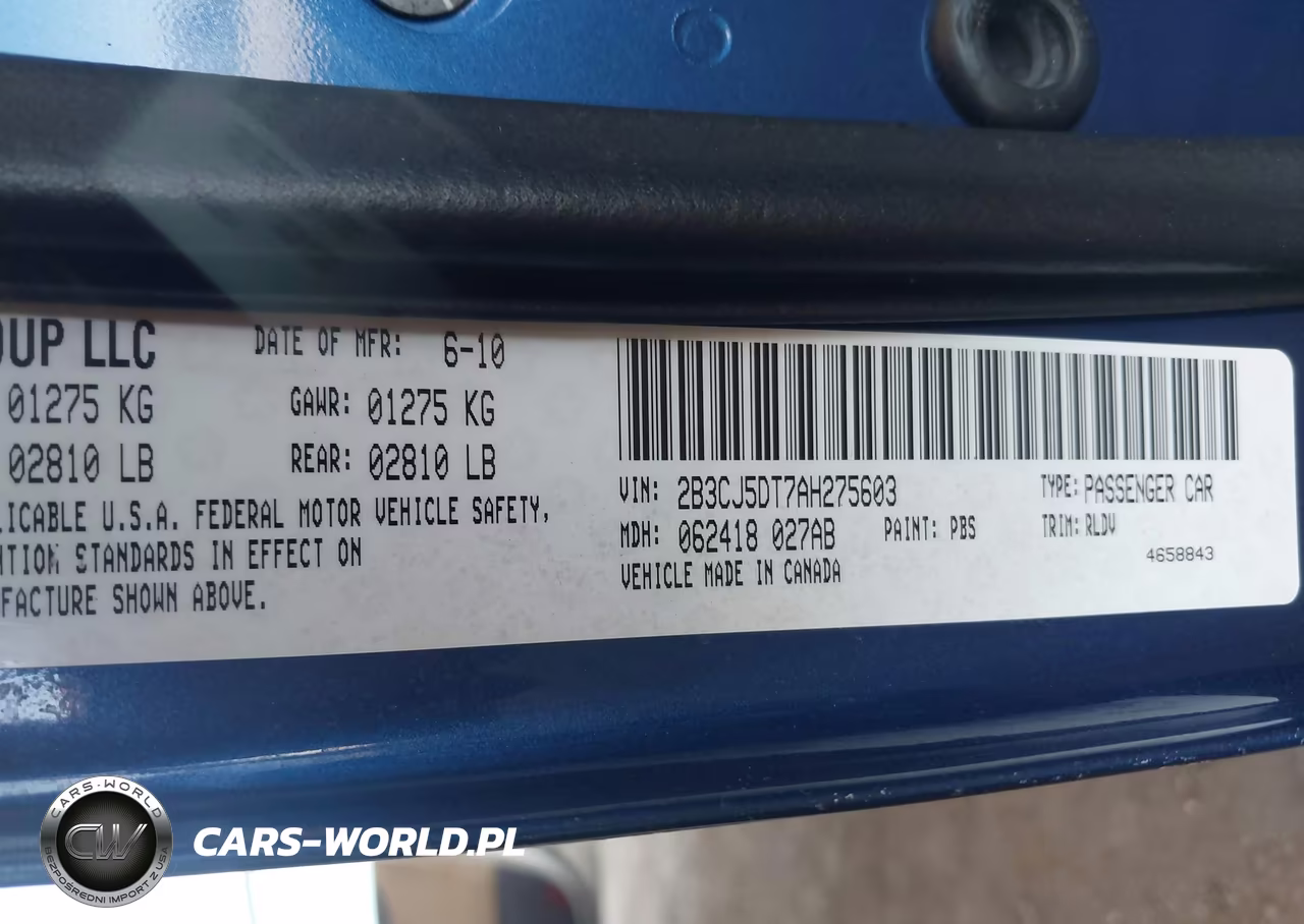 2010 Dodge Challenger R-T VIN:2B3CJ5DT7AH275603 - 9