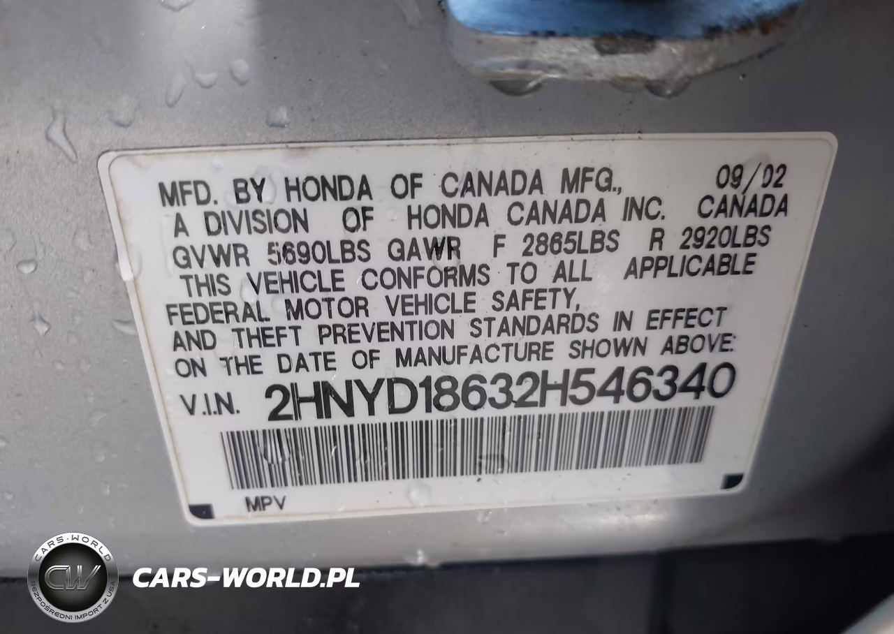 2002 Acura Mdx VIN:2HNYD18632H546340 - 9