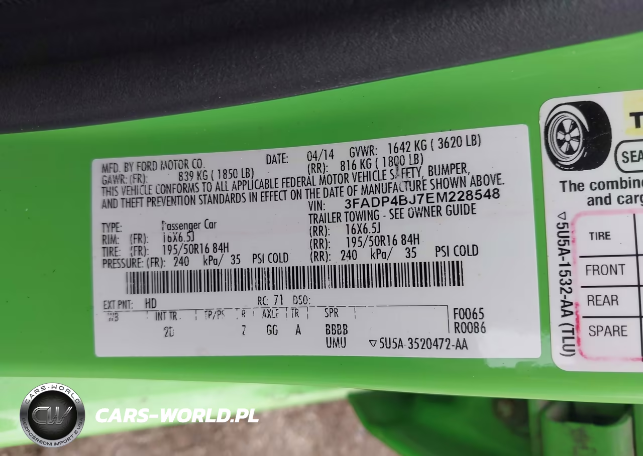 2014 Ford Fiesta Se VIN:3FADP4BJ7EM228548 - 9