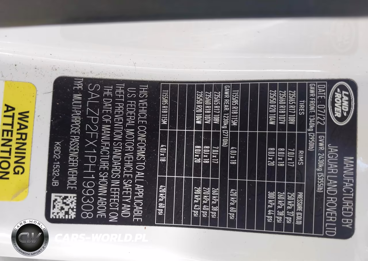 2023 Land Rover Range Rover Evoque Se VIN:SALZP2FX1PH199308 - 9