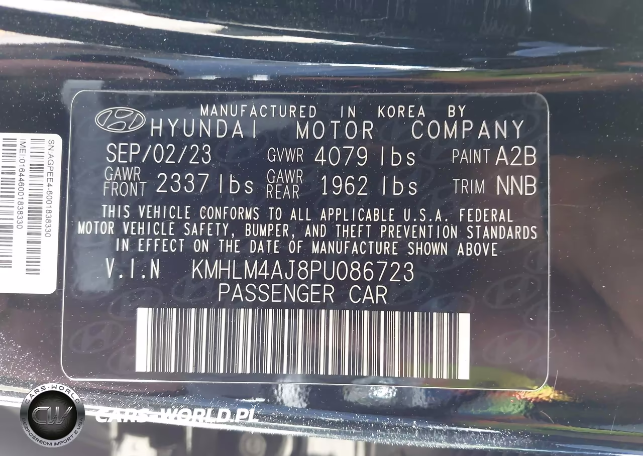 2023 Hyundai Elantra Hybrid Blue VIN:KMHLM4AJ8PU086723 - 9