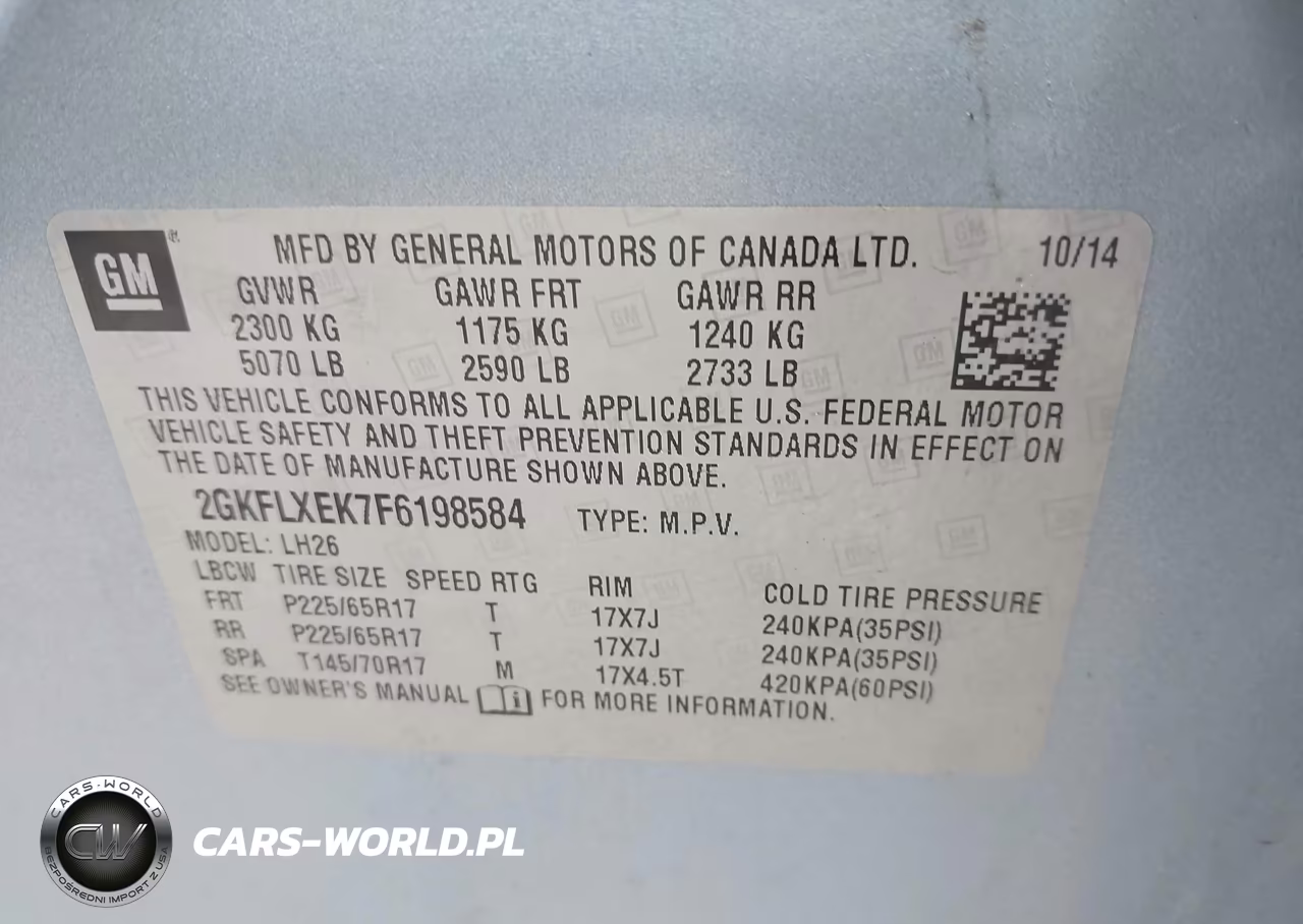 2015 GMC Terrain Slt-1 VIN:2GKFLXEK7F6198584 - 9
