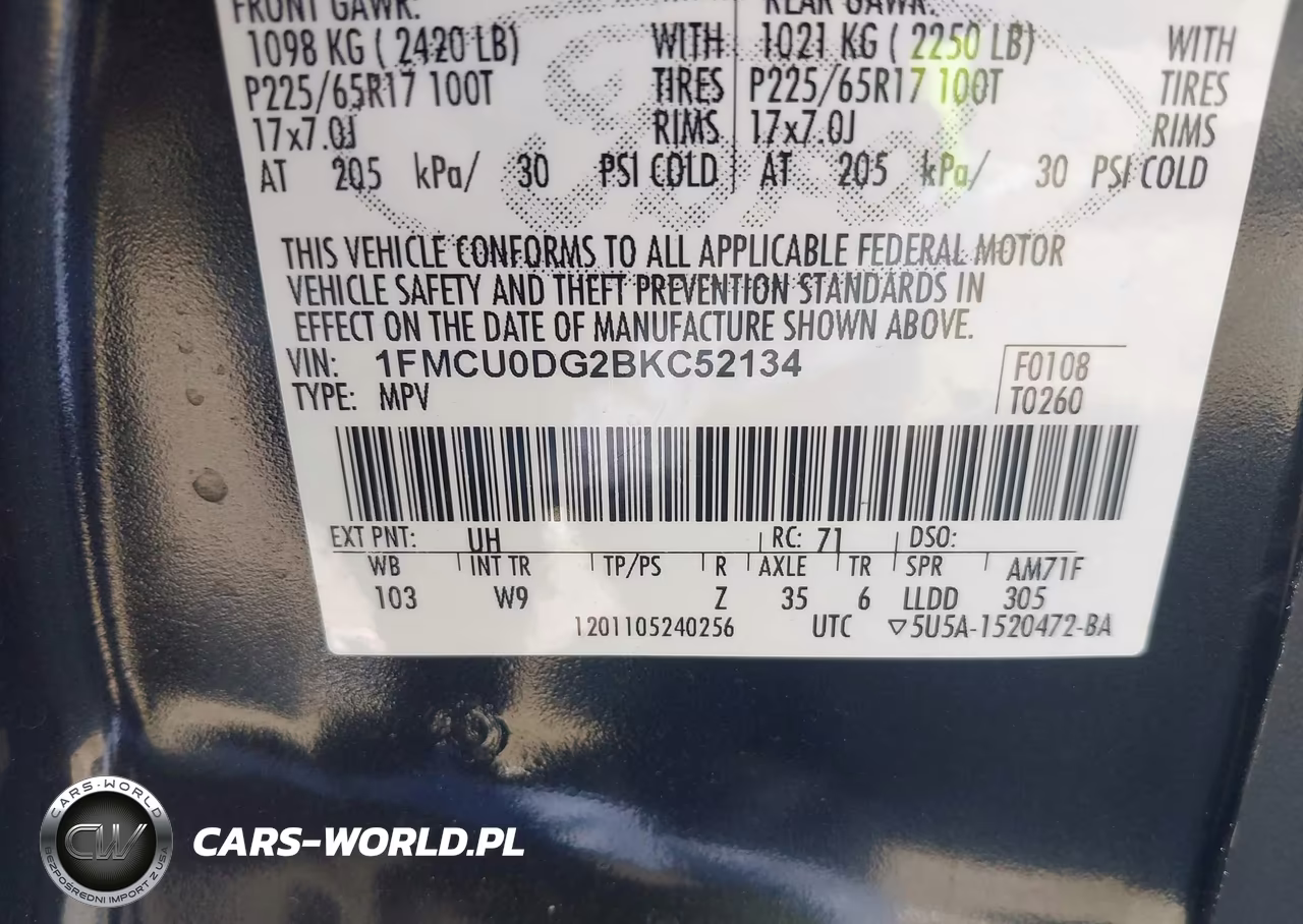 2011 Ford Escape Xlt VIN:1FMCU0DG2BKC52134 - 9