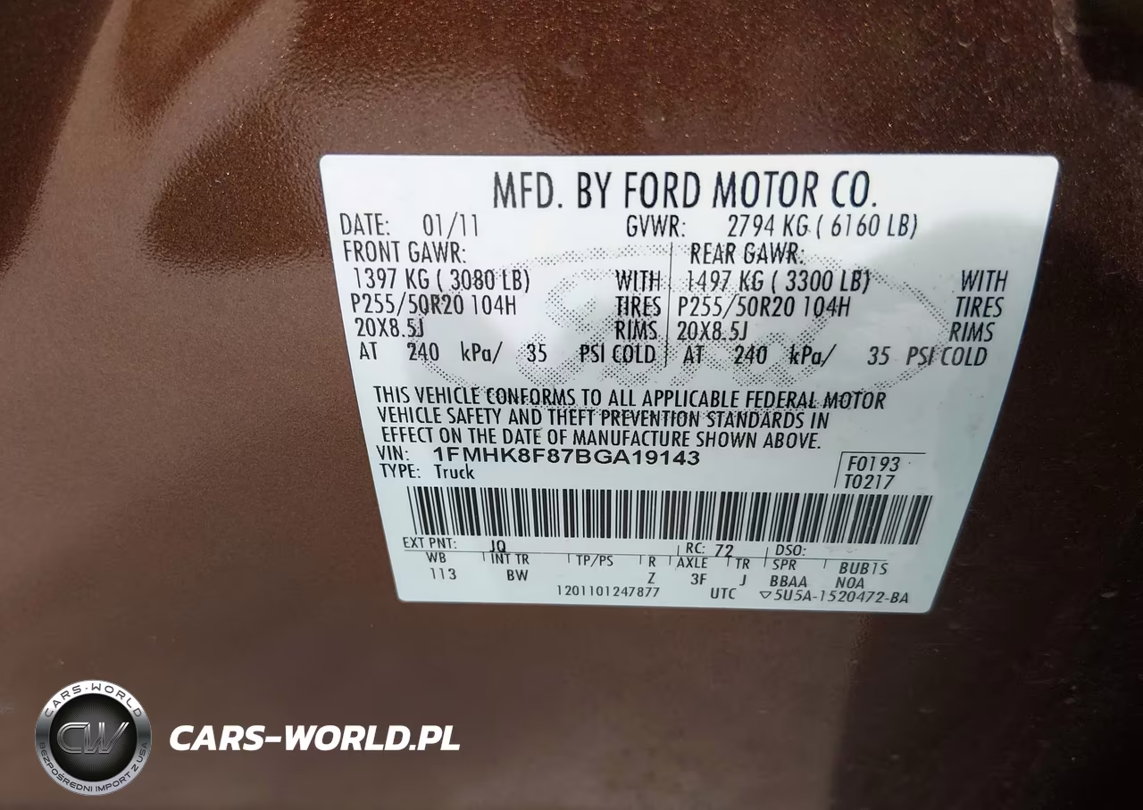 2011 Ford Explorer Limited VIN:1FMHK8F87BGA19143 - 9