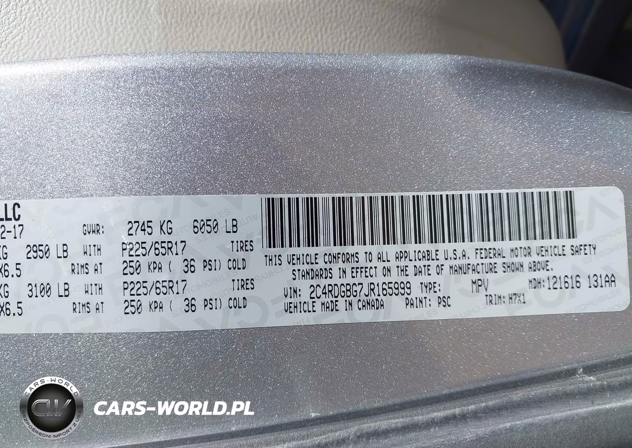 2018 Dodge Grand Caravan Se VIN:2C4RDGBG7JR165999 - 9