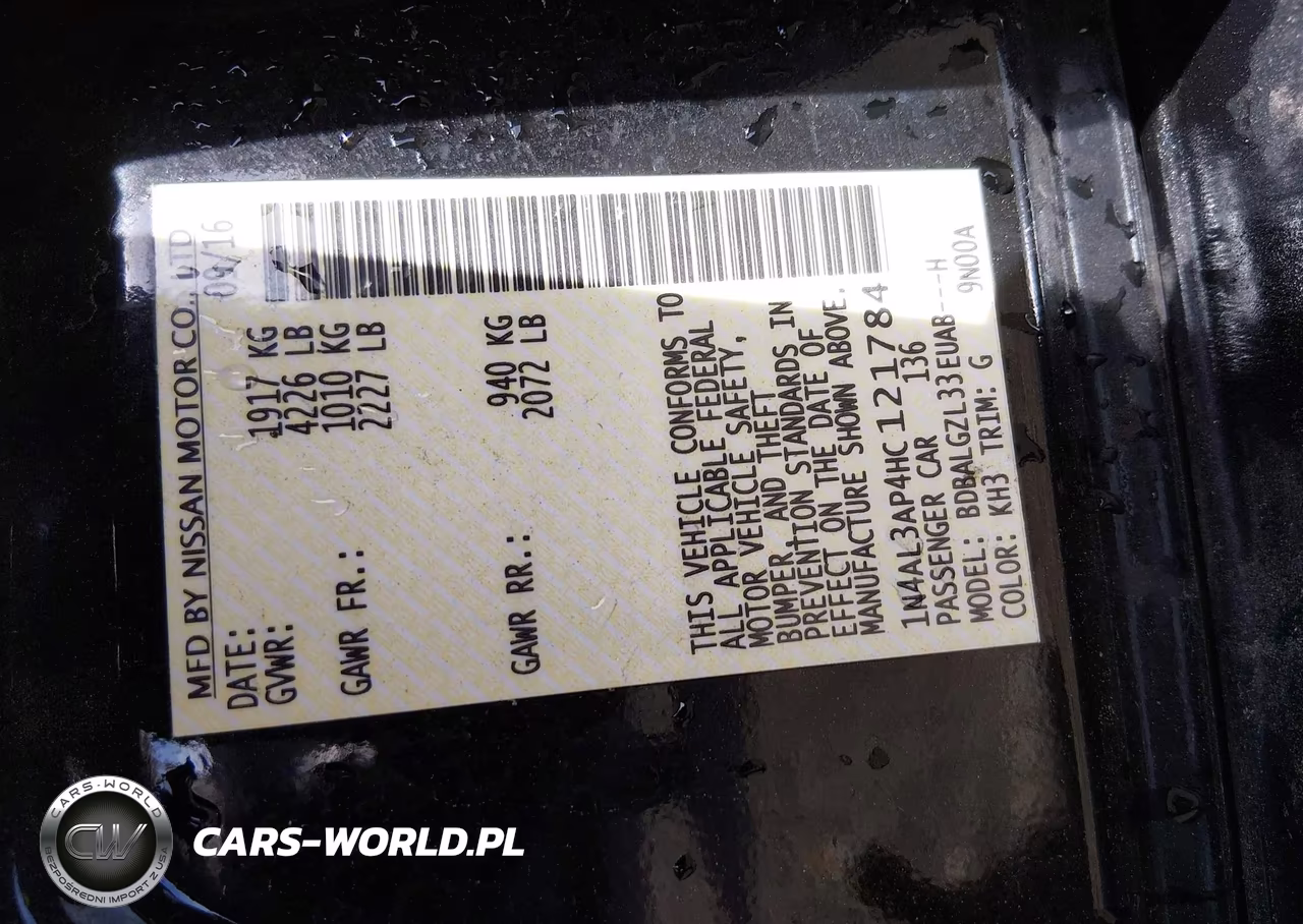 2017 Nissan Altima 2.5 S VIN:1N4AL3AP4HC121784 - 9