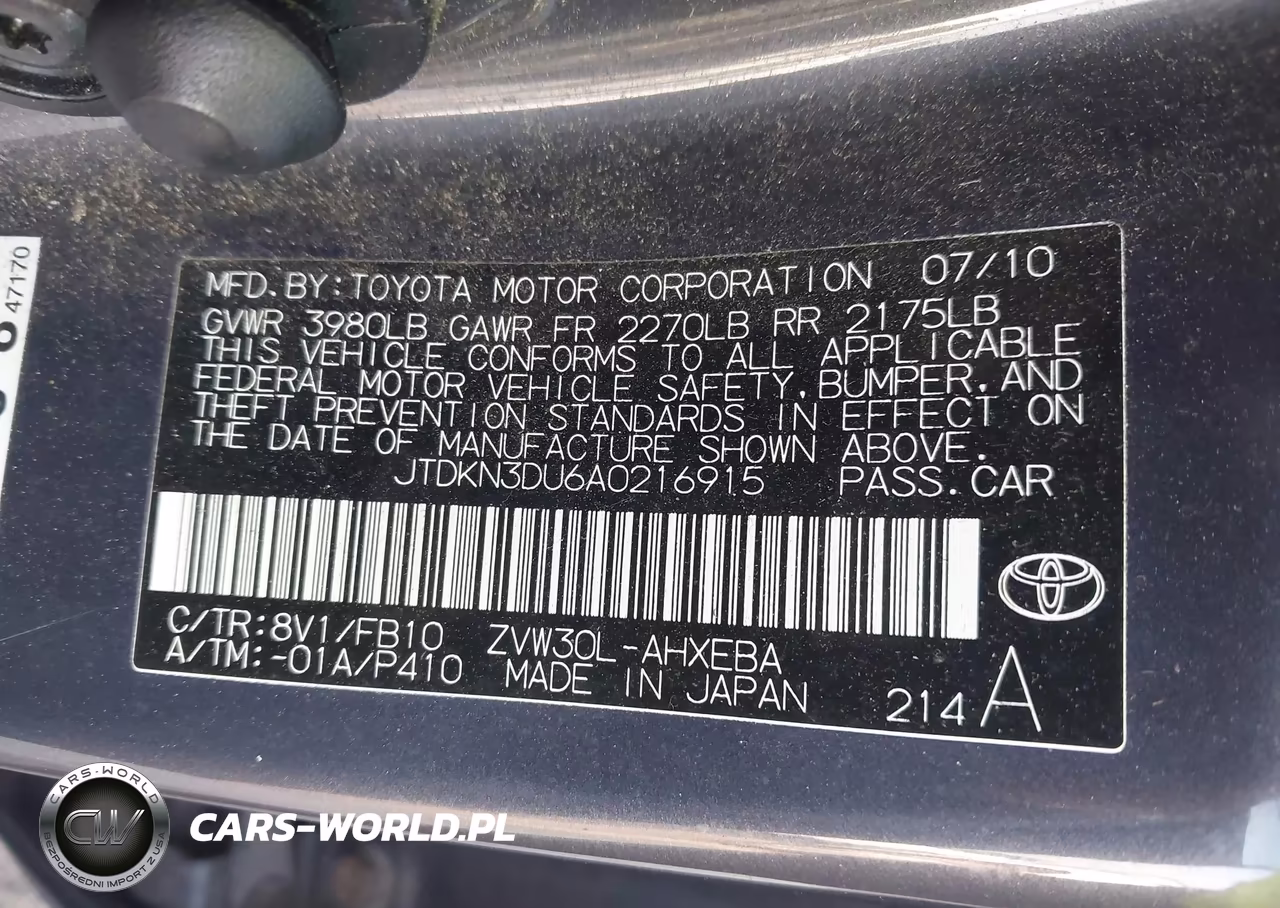 2010 Toyota Prius Ii VIN:JTDKN3DU6A0216915 - 9