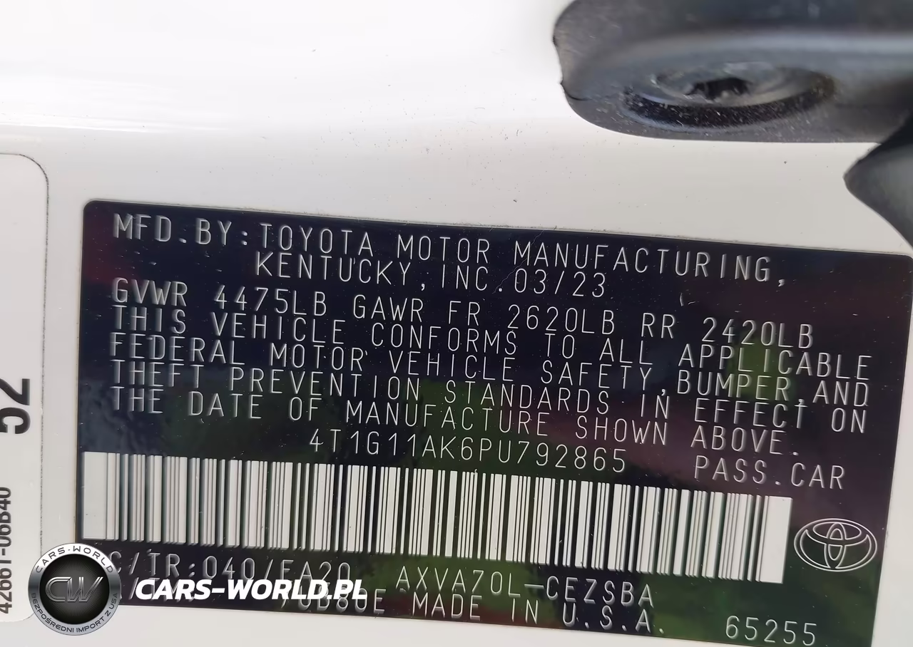 2023 Toyota Camry Se VIN:4T1G11AK6PU792865 - 9