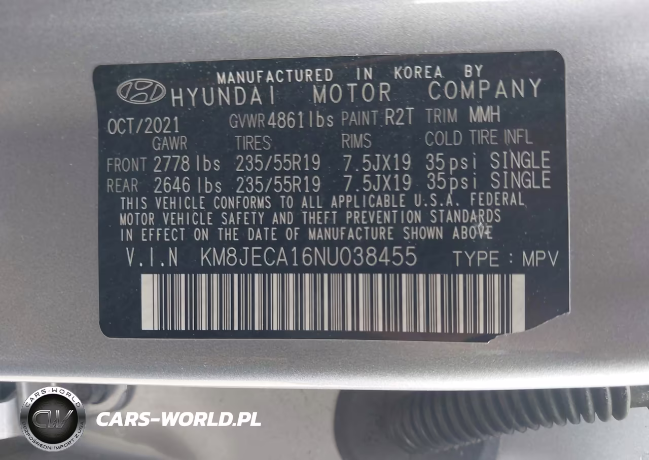 2022 Hyundai Tucson Hybrid Limited VIN:KM8JECA16NU038455 - 9