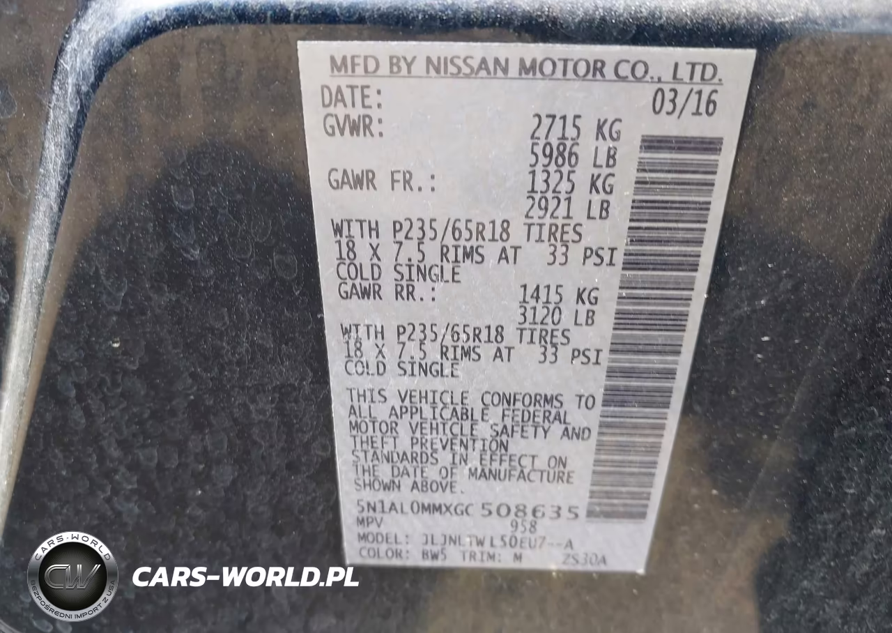 2016 Infiniti Qx60 VIN:5N1AL0MMXGC508635 - 9
