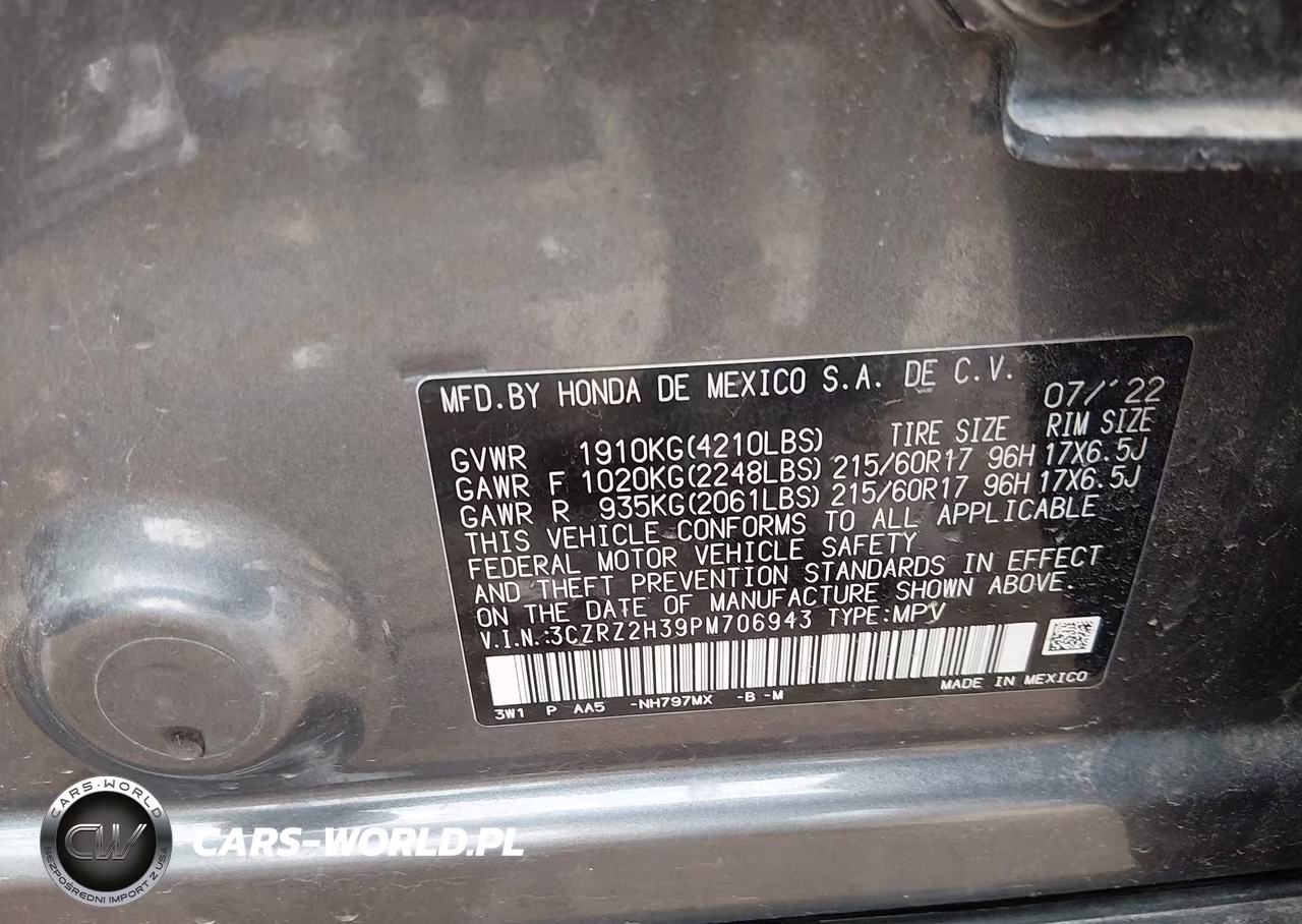 2023 Honda Hr-V Awd Lx VIN:3CZRZ2H39PM706943 - 9