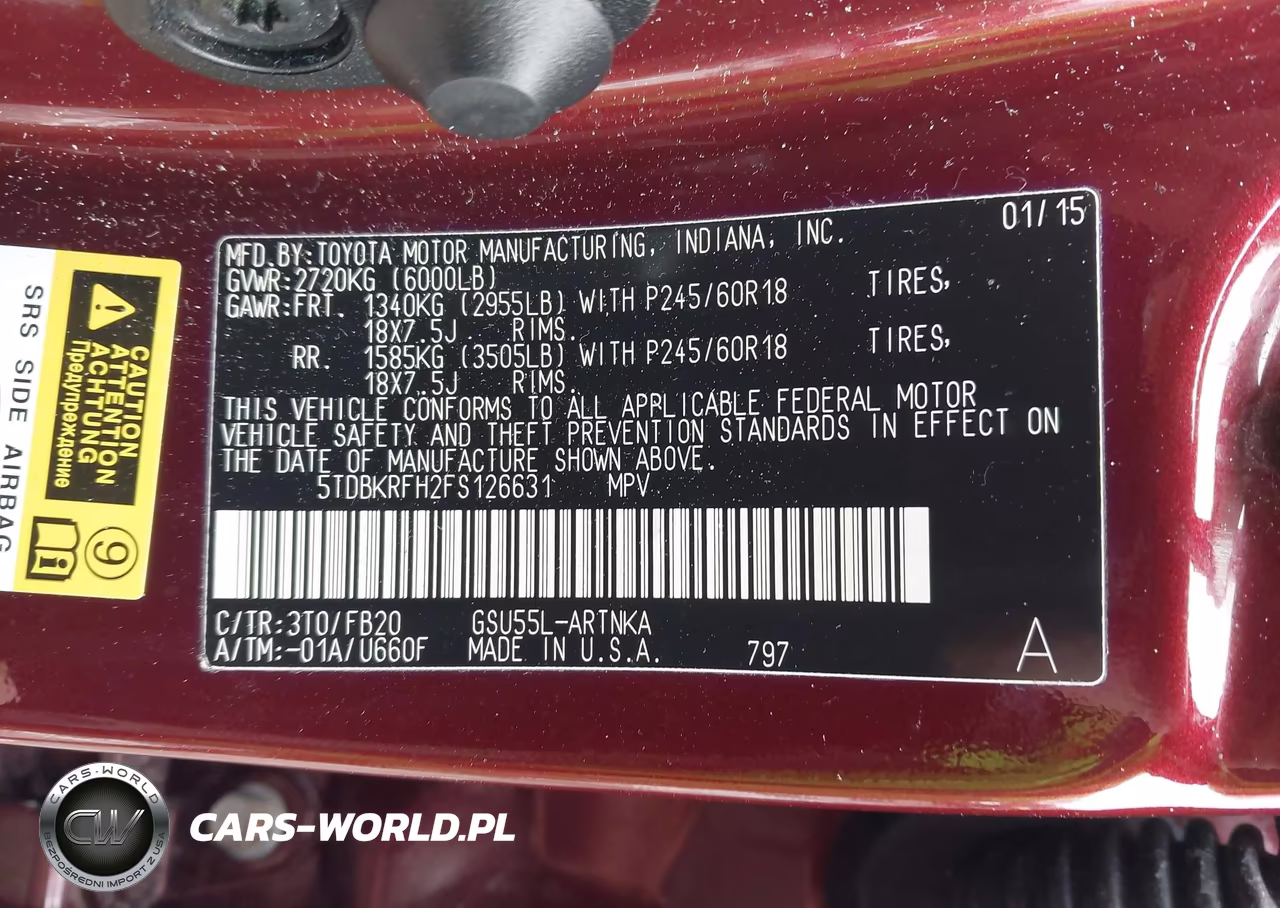 2015 Toyota Highlander Le V6 VIN:5TDBKRFH2FS126631 - 9