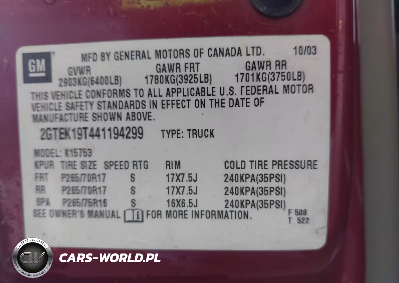 2004 GMC Sierra 1500 Slt VIN:2GTEK19T441194299 - 9
