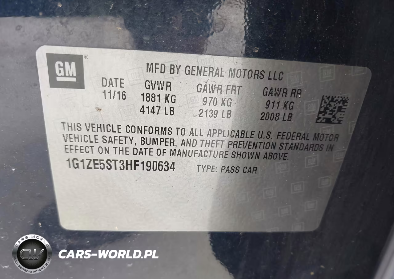 2017 Chevrolet Malibu 1Lt VIN:1G1ZE5ST3HF190634 - 9