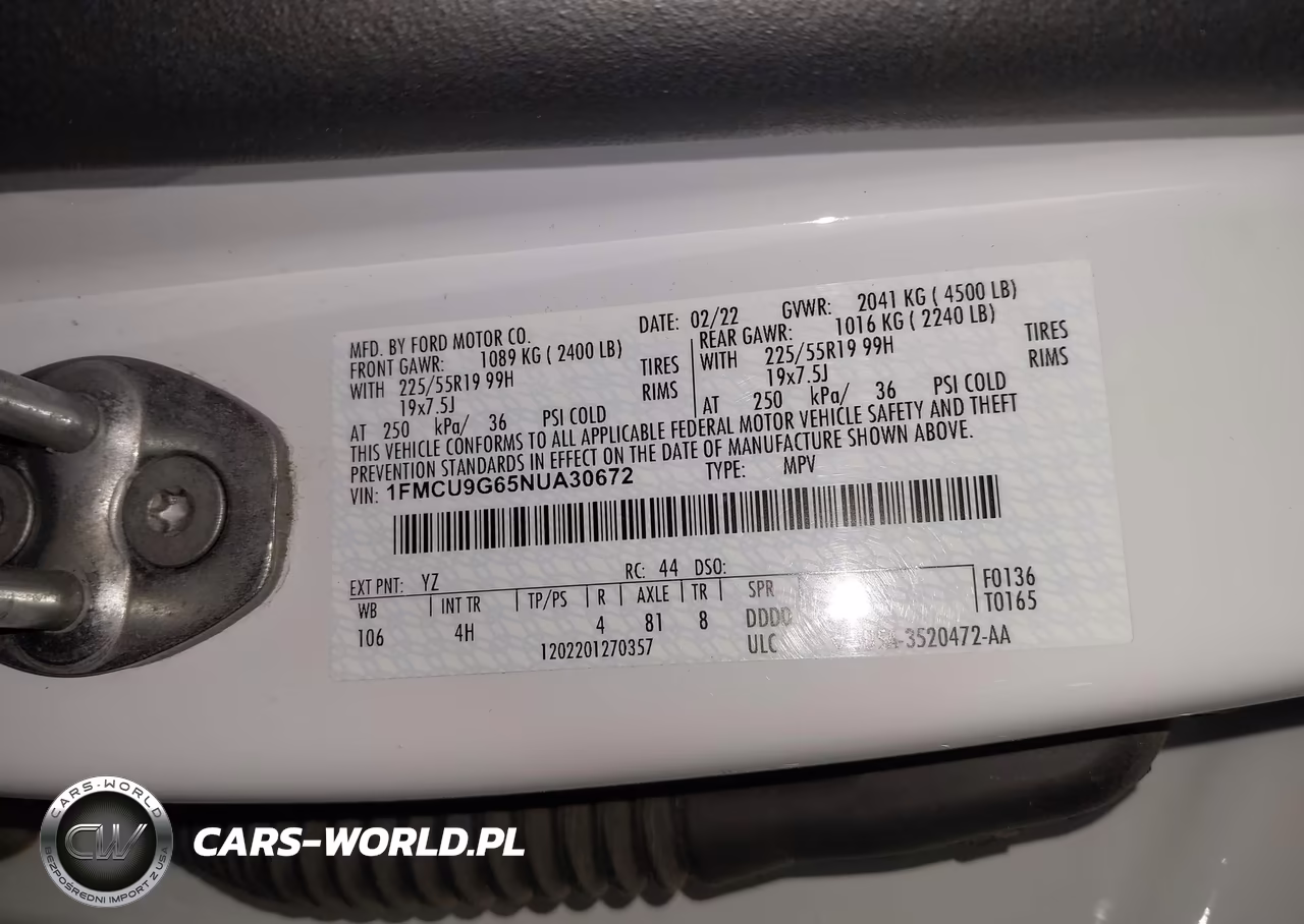 2022 Ford Escape Se VIN:1FMCU9G65NUA30672 - 9
