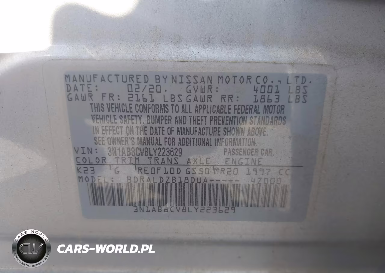 2020 Nissan Sentra Sv Xtronic Cvt VIN:3N1AB8CV8LY223629 - 9