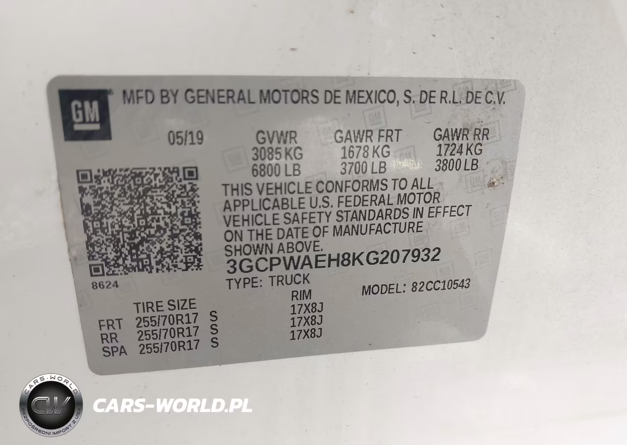 2019 Chevrolet Silverado 1500 Work Truck VIN:3GCPWAEH8KG207932 - 9