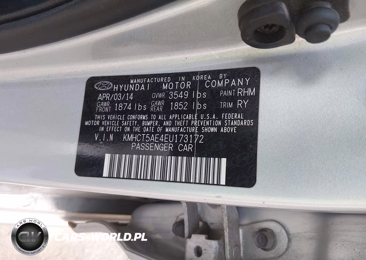 2014 Hyundai Accent Gs VIN:KMHCT5AE4EU173172 - 9