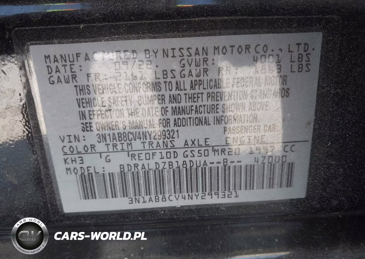 2022 Nissan Sentra Sv Xtronic Cvt VIN:3N1AB8CV4NY299321 - 9