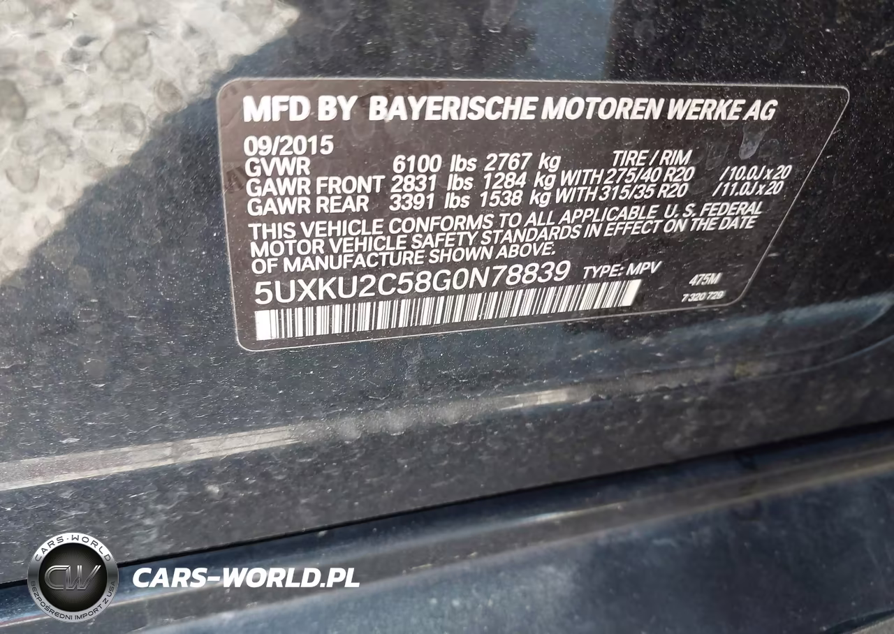 2016 BMW X6 xDrive35I VIN:5UXKU2C58G0N78839 - 9