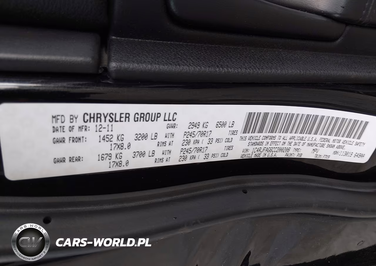 2012 Jeep Grand Cherokee Laredo VIN:1C4RJFAG6CC200208 - 9