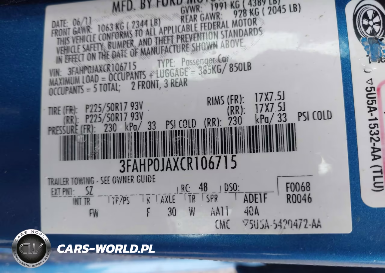 2012 Ford Fusion Sel VIN:3FAHP0JAXCR106715 - 9
