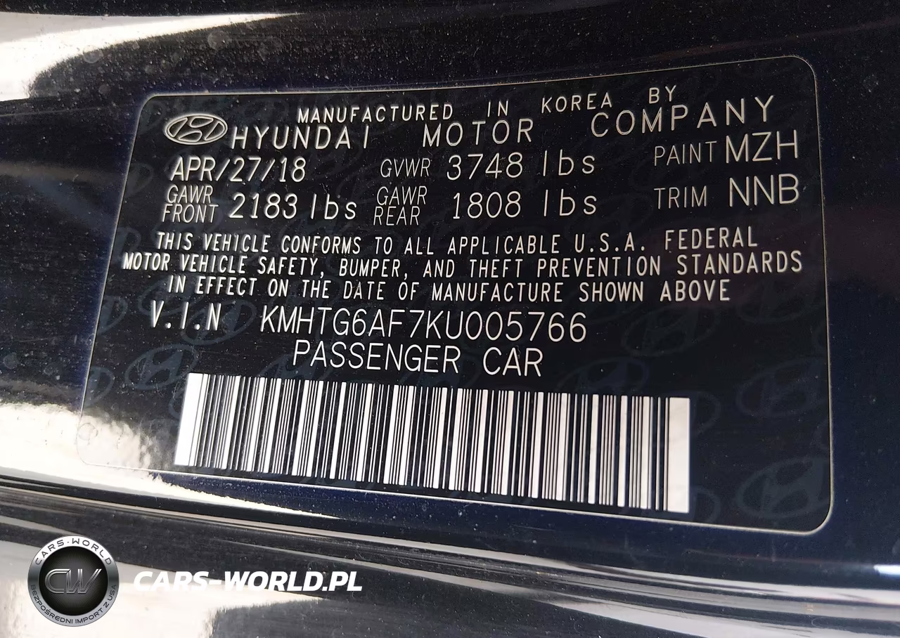 2019 Hyundai Veloster 2.0 Premium VIN:KMHTG6AF7KU005766 - 9