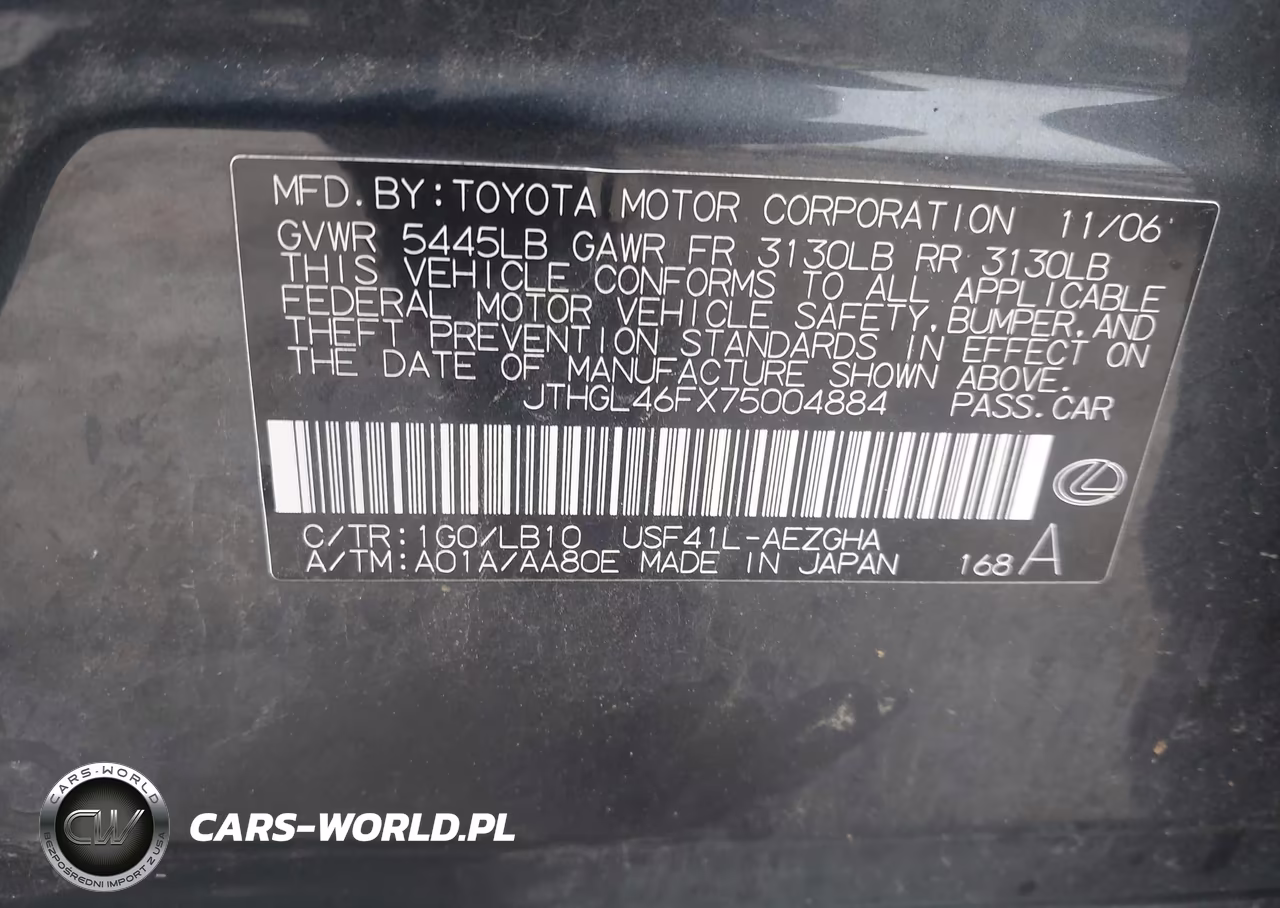 2007 Lexus Ls 460 L VIN:JTHGL46FX75004884 - 9