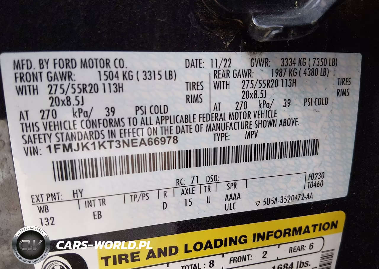 2022 Ford Expedition Limited Max VIN:1FMJK1KT3NEA66978 - 9