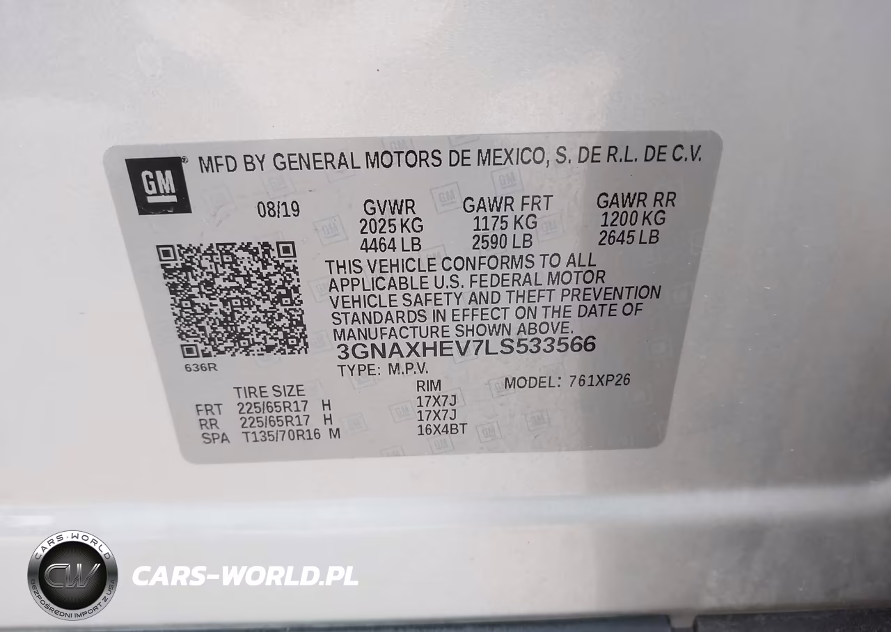 2020 Chevrolet Equinox Fwd Ls VIN:3GNAXHEV7LS533566 - 9